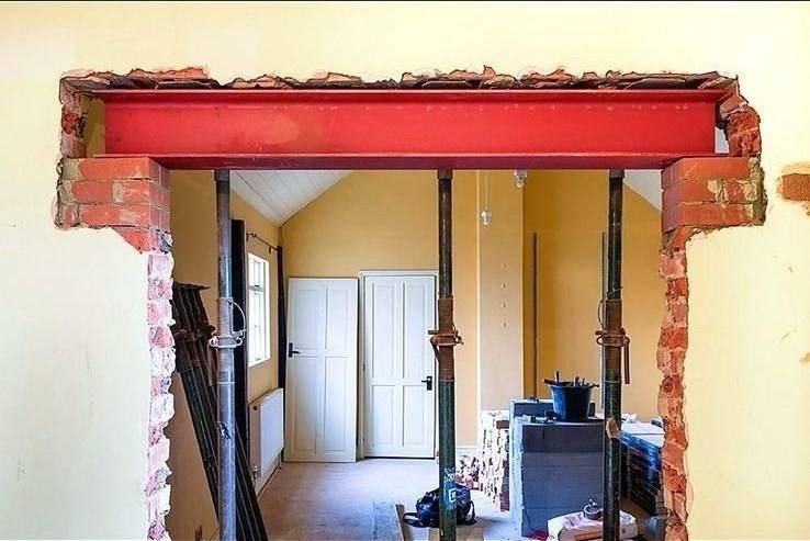 Ouverture de mur porteur avec poutre IPN et étais
